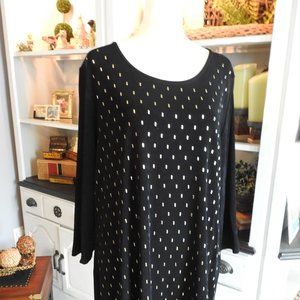 Black embellished asymetrical Chicos tunic